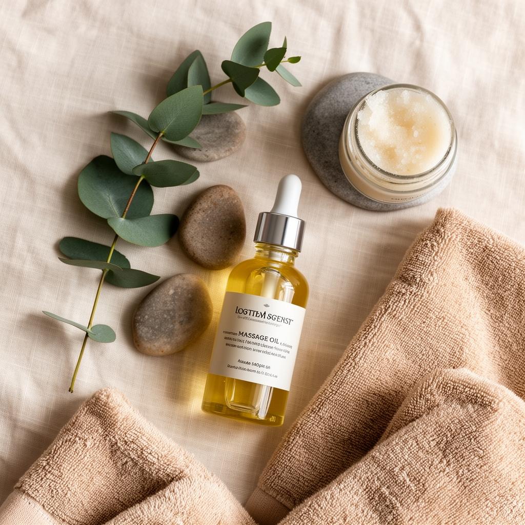Huile de massage, eucalyptus, gommage au sucre